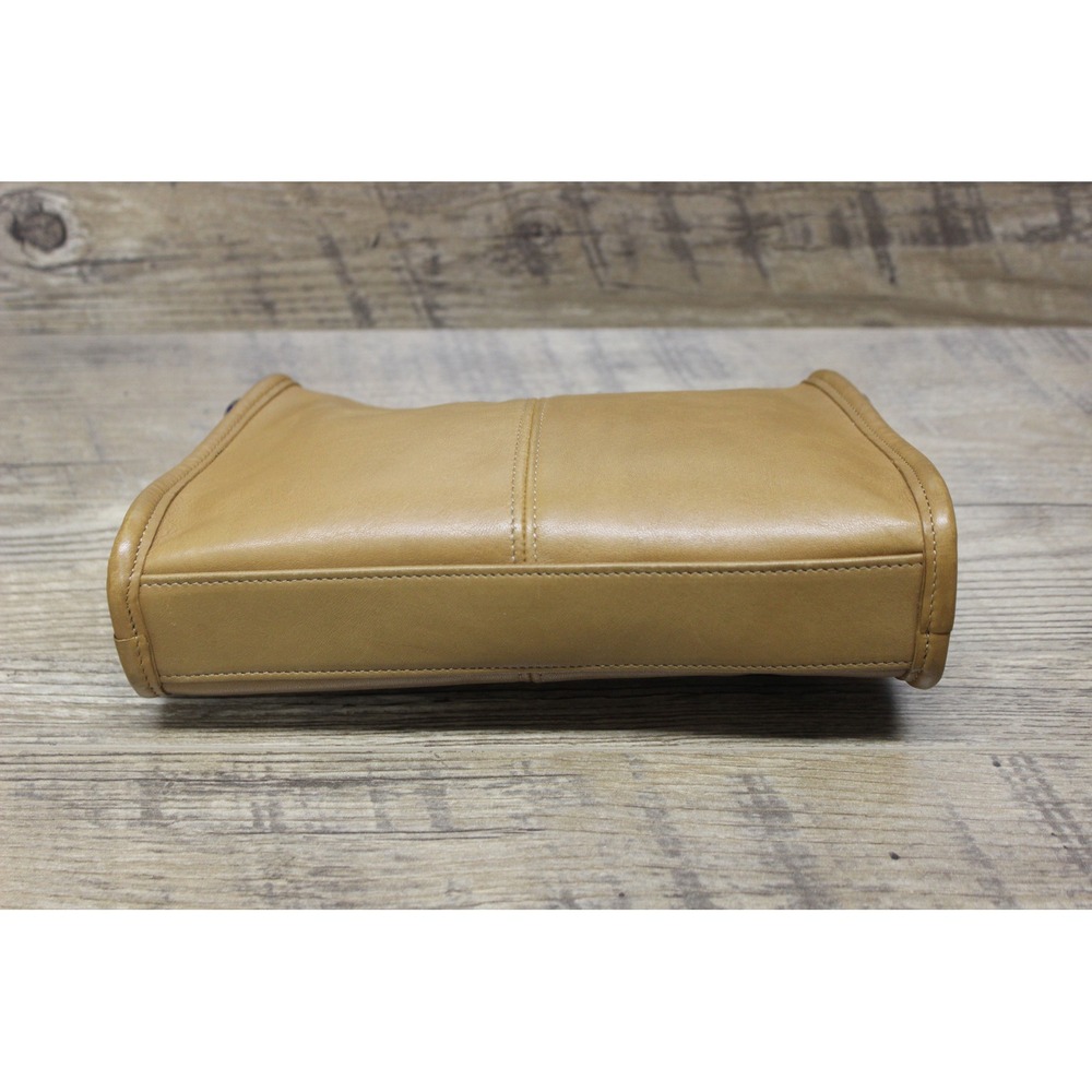 Coach Vintage Leather Shoulder Bag Women's Small Toffee Tan Zip Purse‎ 4104 - Picture 9 of 16